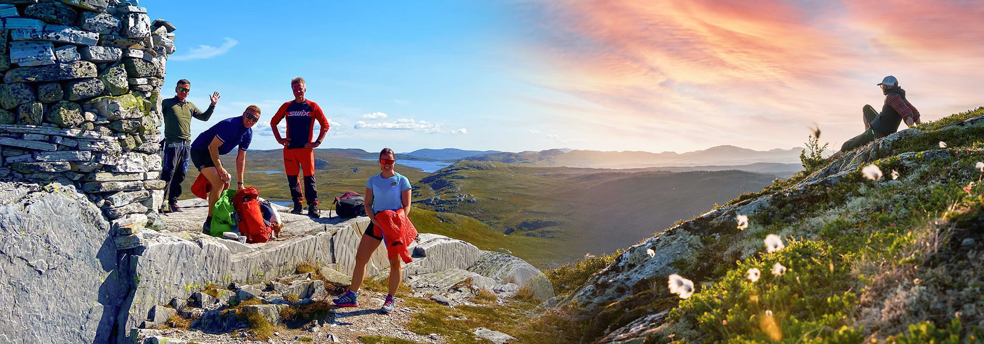 Bilde som viser utsikt fra fjell i Nesbyen om sommeren