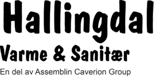 Hallingdal Varme & Sanitær logo svart hvit