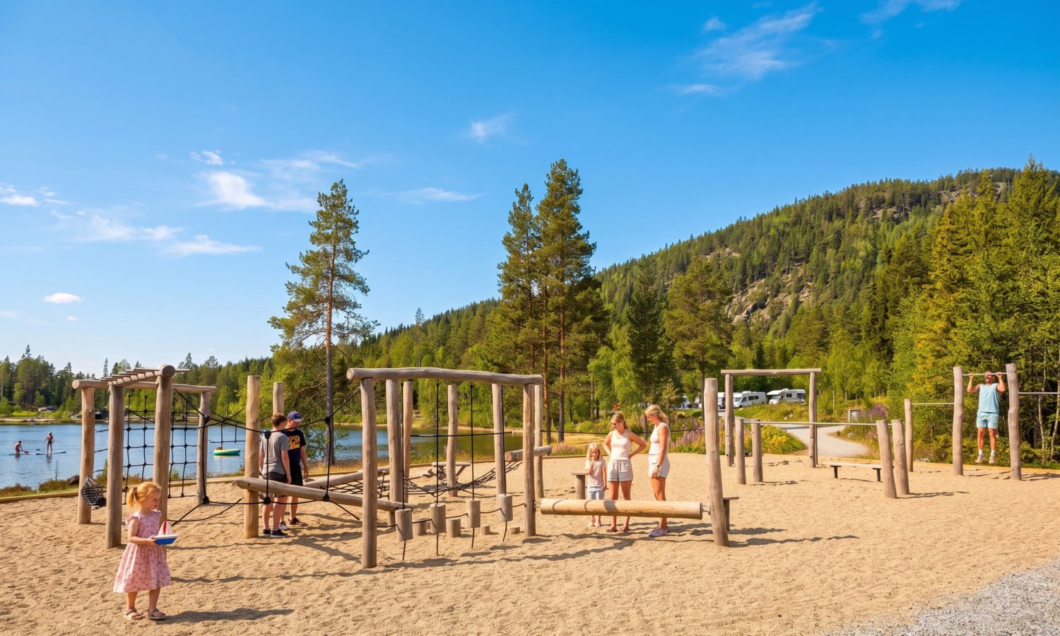 Lekeplass Trytetjern Nesbyen. Foto Lars Storheim