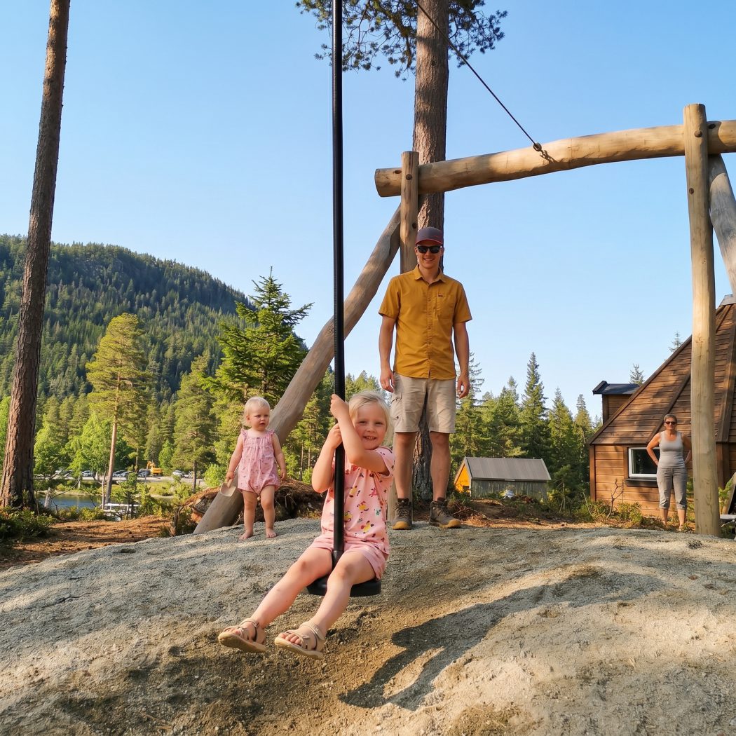 Zipline Trytetjern Nesbyen. Foto Lars Storheim